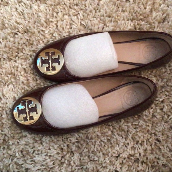 Tory Burch Burgundy Flats Size 8M - Picture 4 of 5